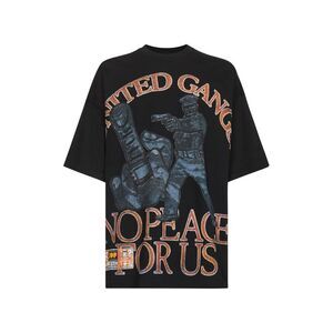 Pdf Men Black Cotton The Boy White Flake T-Shirt